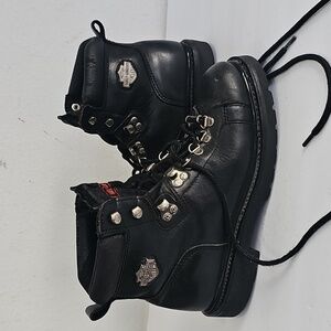 Harley Davidson boots black leather buckle, Size 8.5